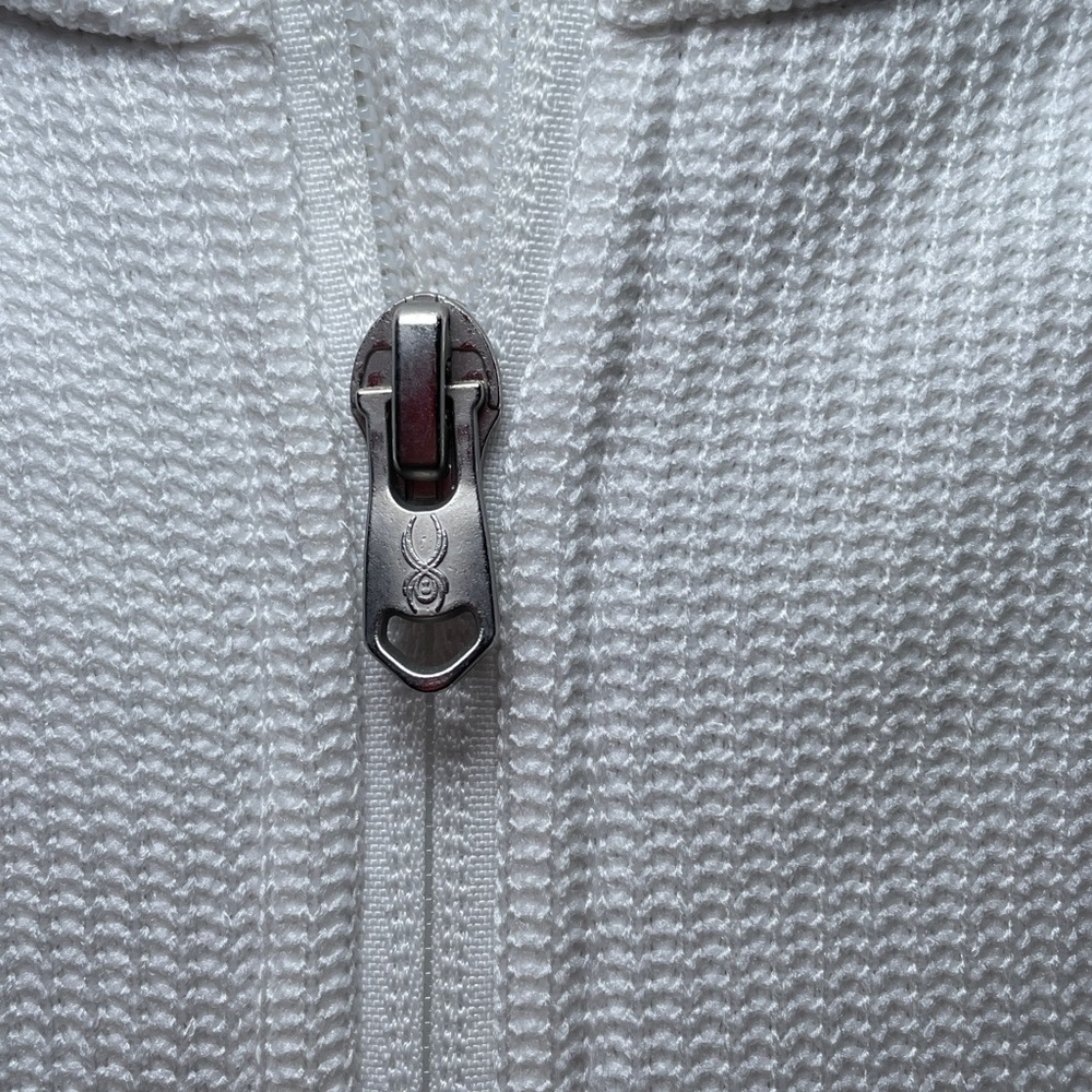 NWOT- Women's Spyder Full Zip Sweater Jacket, White - Picture 3 of 8